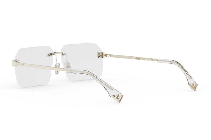 Fendi Sky Gold Rectangular Eyeglasses