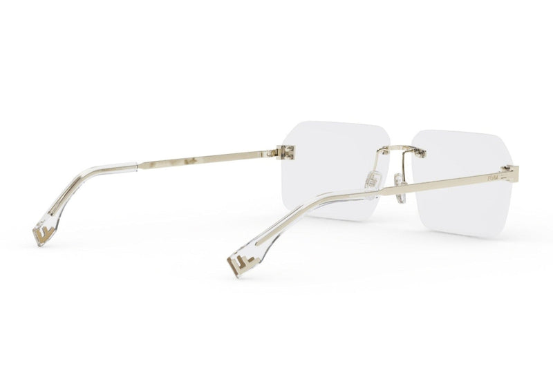 Fendi Sky Gold Rectangular Eyeglasses