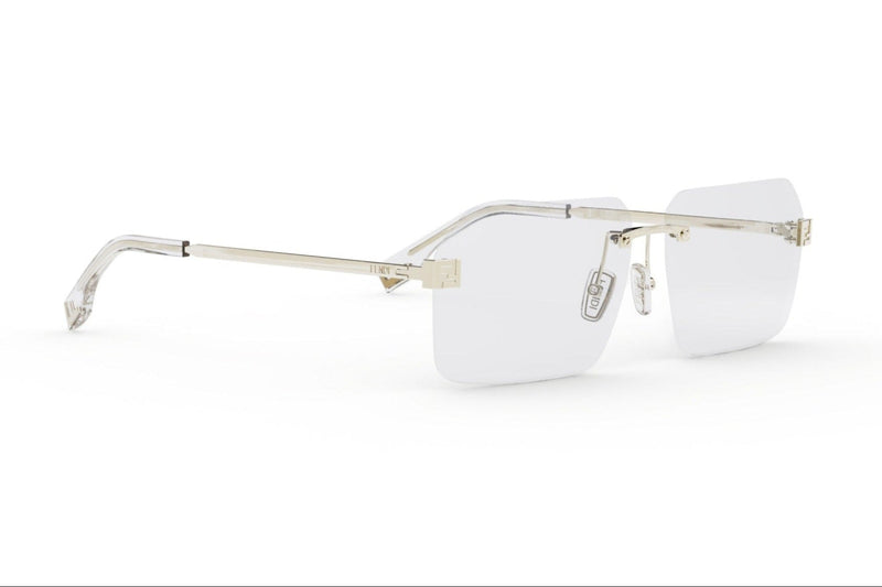 Fendi Sky Gold Rectangular Eyeglasses