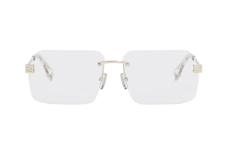 Fendi Sky Gold Rectangular Eyeglasses