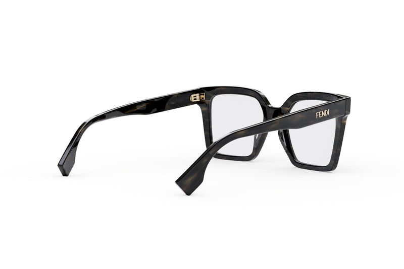 Fendi Bold Grey Square Eyeglasses