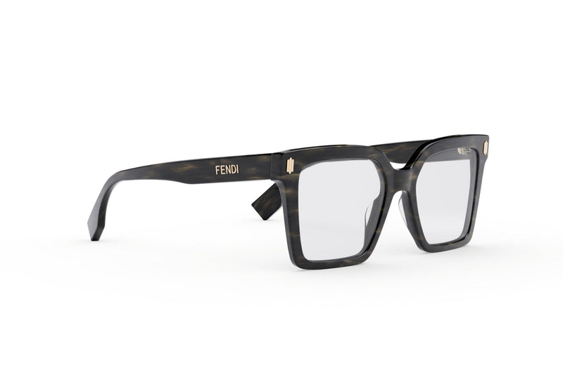 Fendi Bold Grey Square Eyeglasses