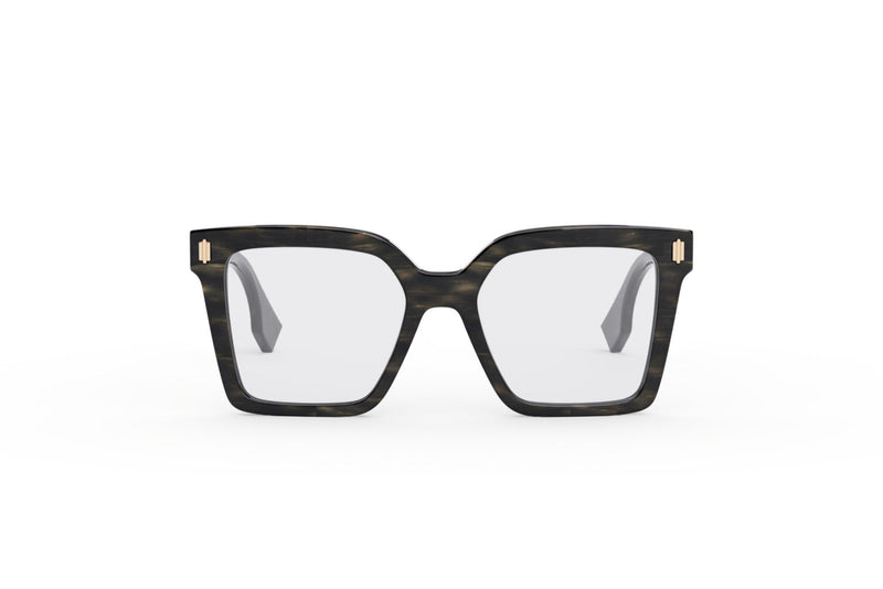Fendi Bold Grey Square Eyeglasses