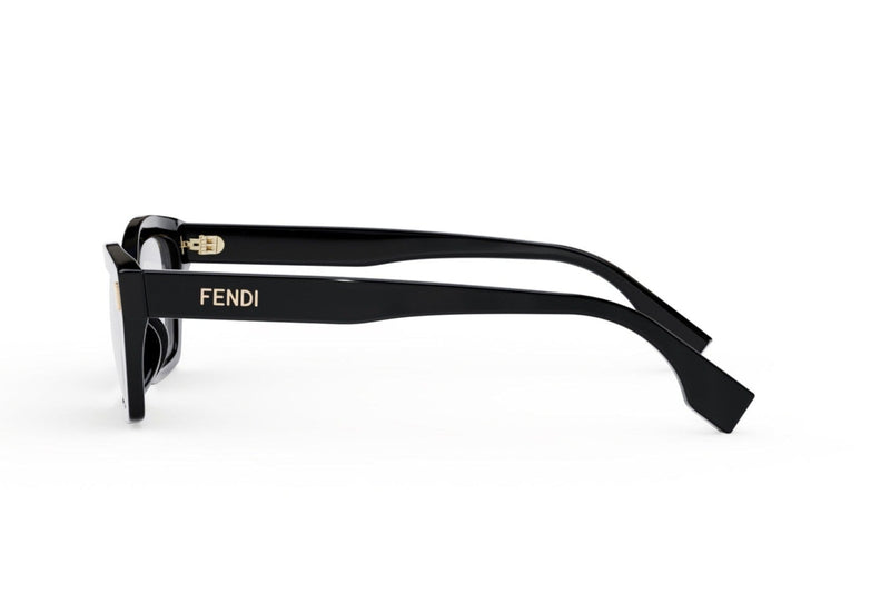 Fendi Bold Black Rectangular Eyeglasses