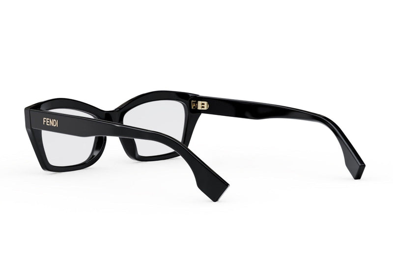 Fendi Bold Black Rectangular Eyeglasses