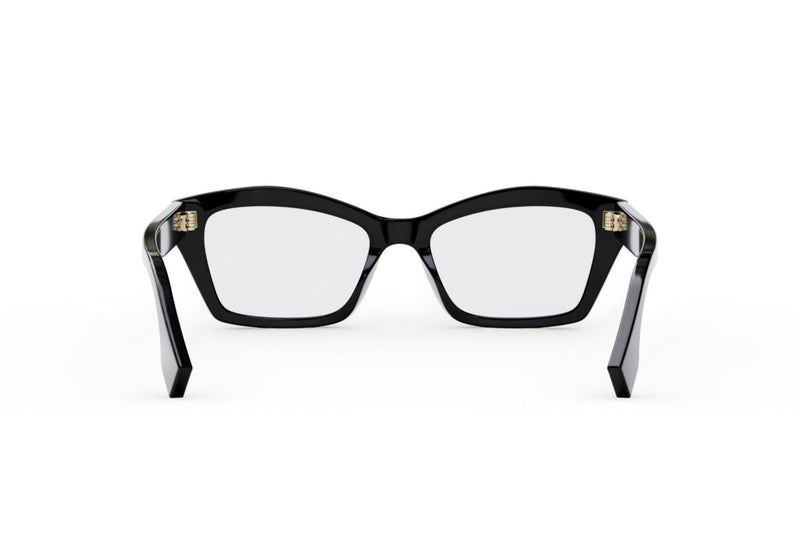 Fendi Bold Black Rectangular Eyeglasses
