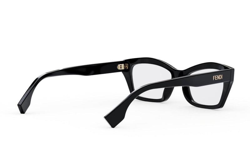 Fendi Bold Black Rectangular Eyeglasses