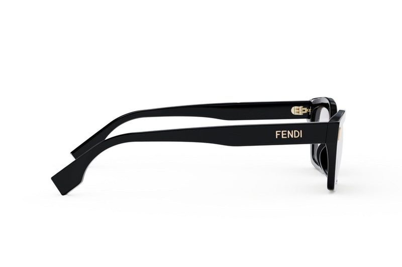 Fendi Bold Black Rectangular Eyeglasses