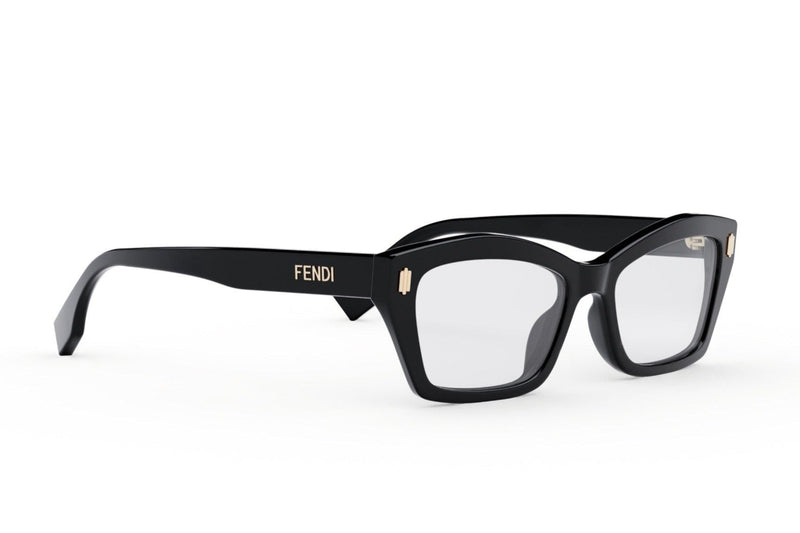 Fendi Bold Black Rectangular Eyeglasses