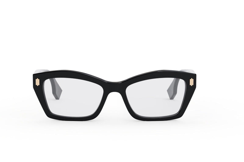 Fendi Bold Black Rectangular Eyeglasses