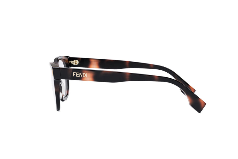 Fendi Bold Havana Square Eyeglasses