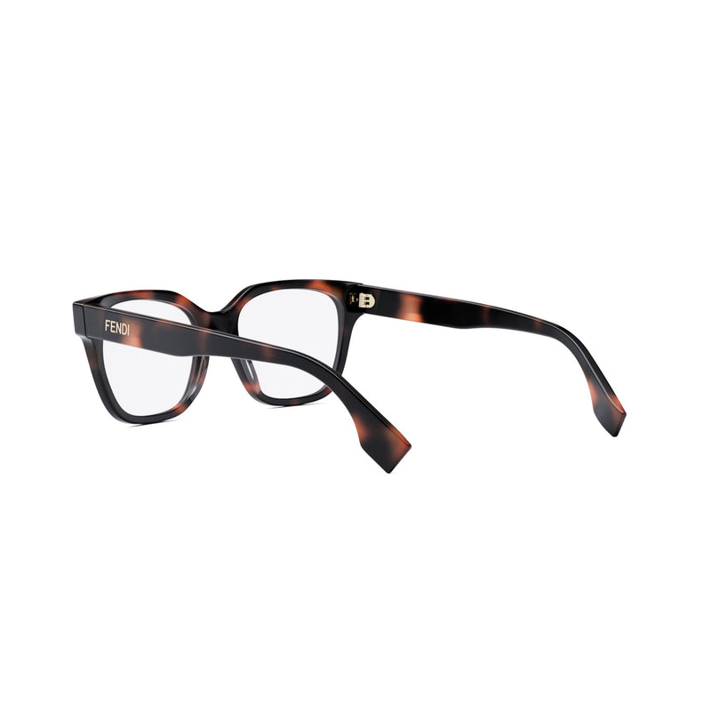 Fendi Bold Havana Square Eyeglasses