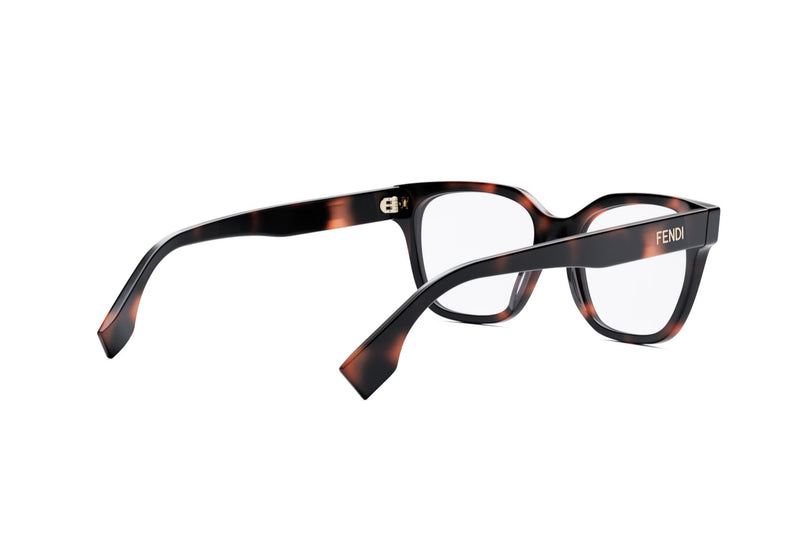 Fendi Bold Havana Square Eyeglasses