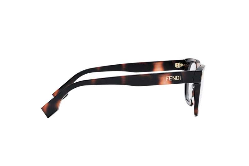 Fendi Bold Havana Square Eyeglasses