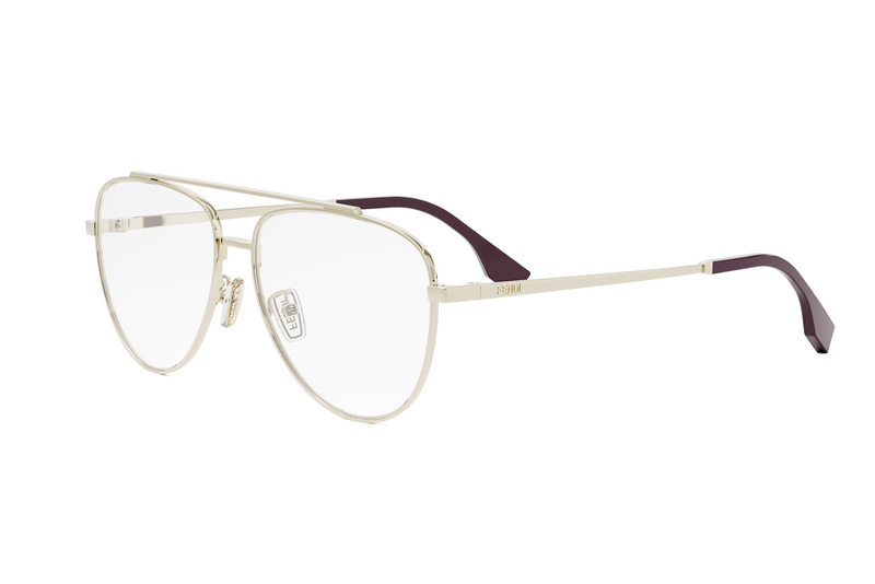 Fendi Travel Gold Pilot Eyeglasses
