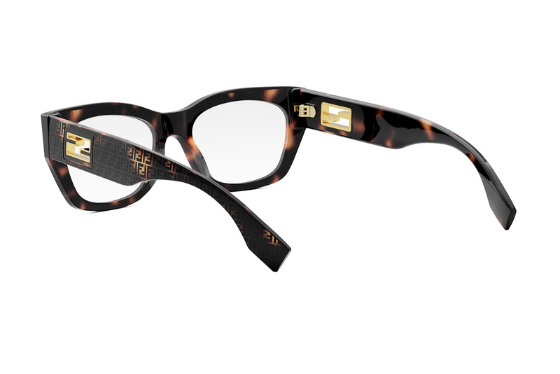 Baguette Havana Rectangular Eyeglasses