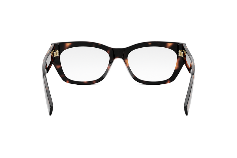 Baguette Havana Rectangular Eyeglasses