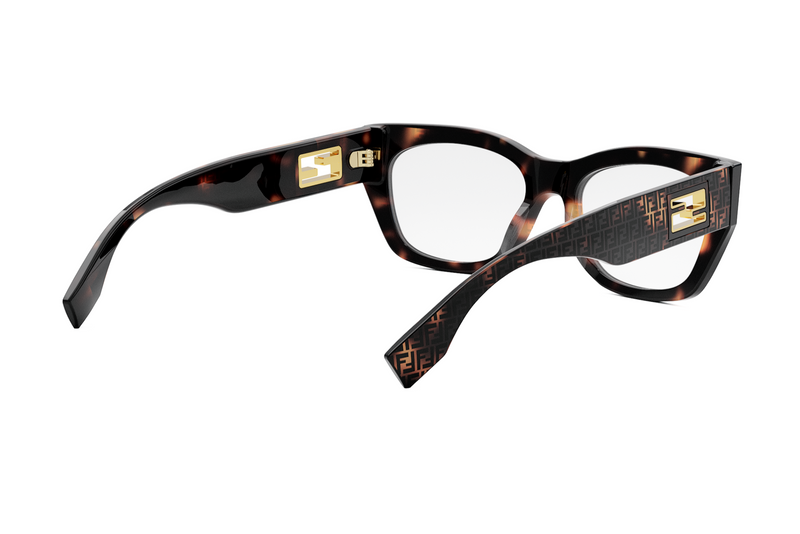 Baguette Havana Rectangular Eyeglasses