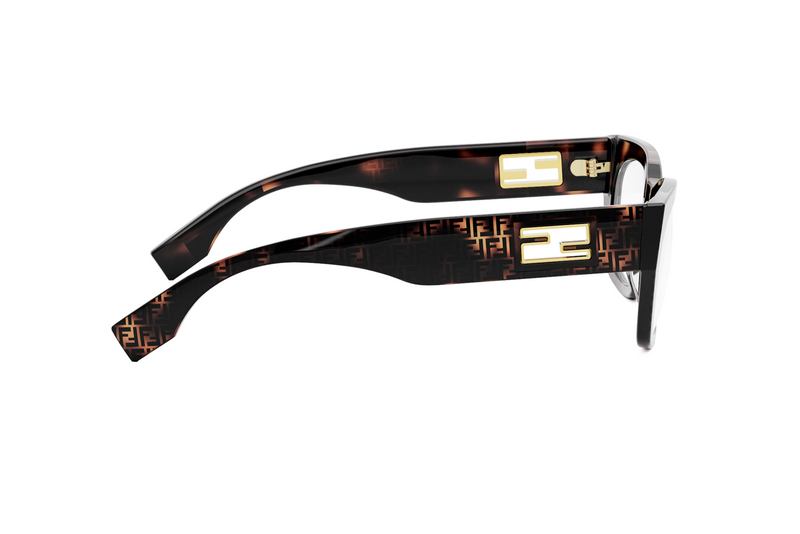 Baguette Havana Rectangular Eyeglasses