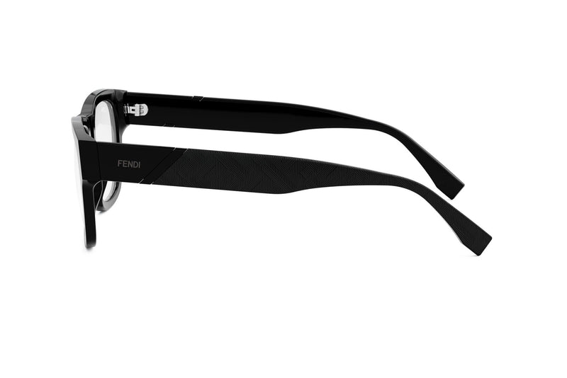 Fendi Diagonal Black Rectangular Eyeglasses
