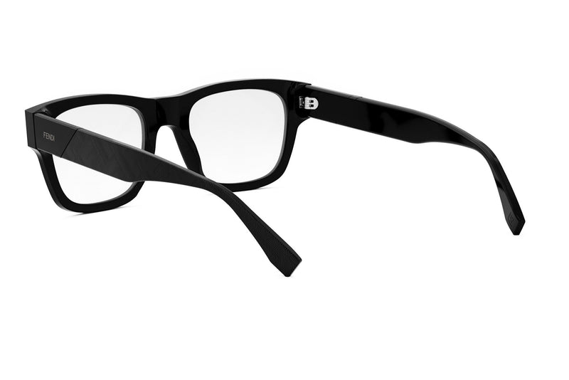 Fendi Diagonal Black Rectangular Eyeglasses