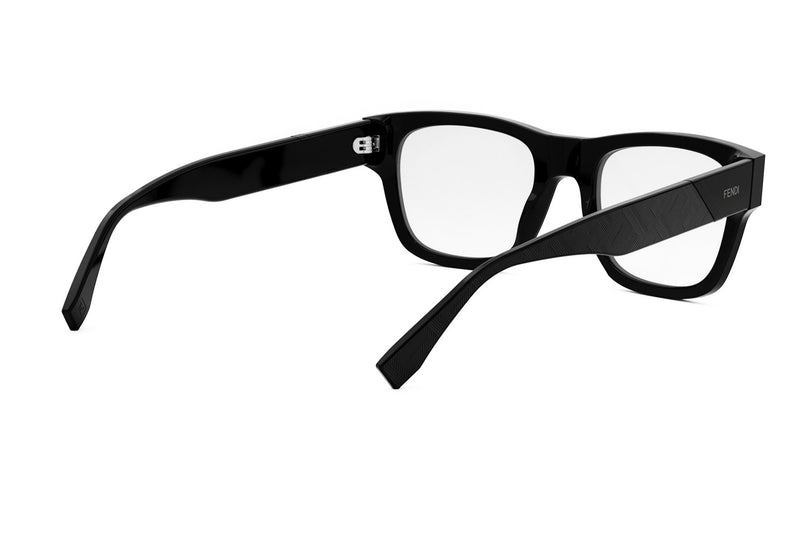 Fendi Diagonal Black Rectangular Eyeglasses