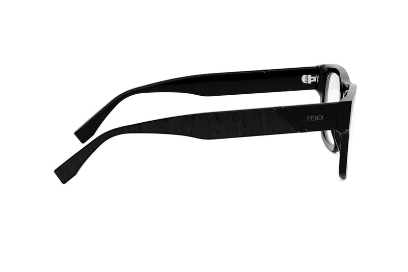 Fendi Diagonal Black Rectangular Eyeglasses