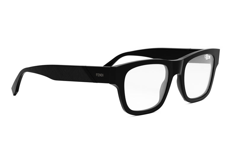 Fendi Diagonal Black Rectangular Eyeglasses
