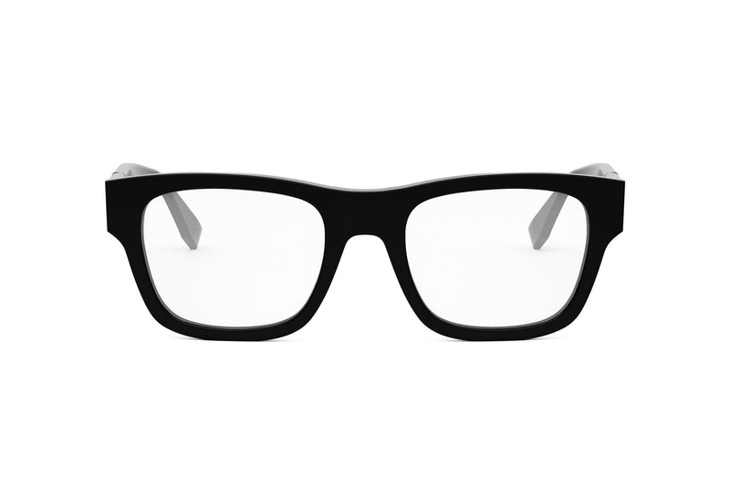 Fendi Diagonal Black Rectangular Eyeglasses