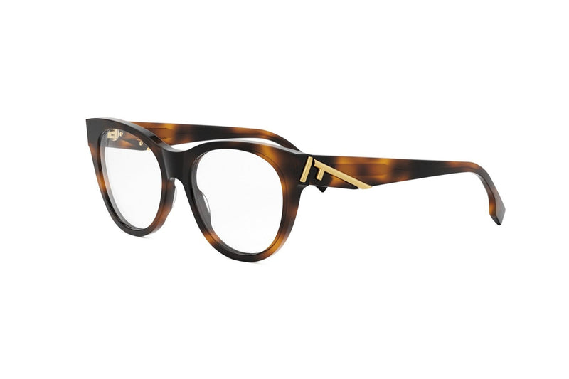 Fendi First Havana Round Eyeglasses
