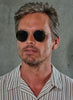 Mr. Leight - Hachi S (12K White Gold-Matte Marbled Rye/Semi-Flat Diamond Green)