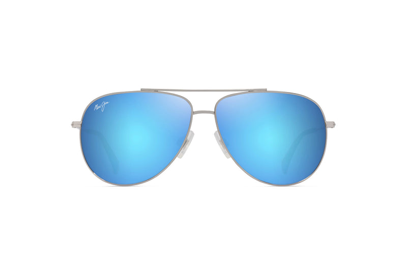Maui Jim Hau'oli (Shiny Silver w/ Blue Green) – Good See