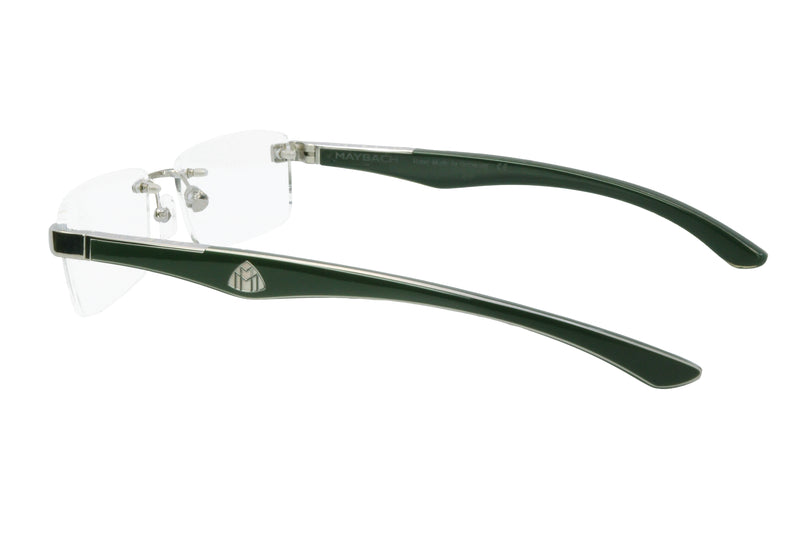 Maybach Eyewear - The Artist III (Platinum/Dark Irish Green Piano/Silver-Outline/Mother-of-Pearl)