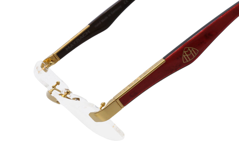 Maybach Eyewear - The Artist III (Raspberry Red BEM/Ebony/Dark Stained Eucalyptus)