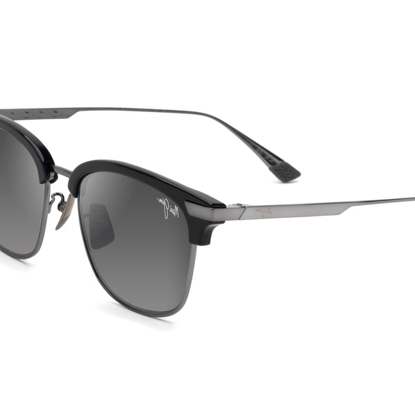 サングラス Maui Jim Maui Jim - KAOLU - grey kaolu shiny black MAUI JIM GREY KAOLU SHINY BLACK