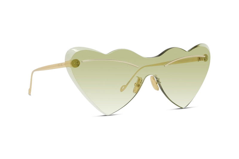 Signature Yellow Heart Shaped Mask Sunglasses