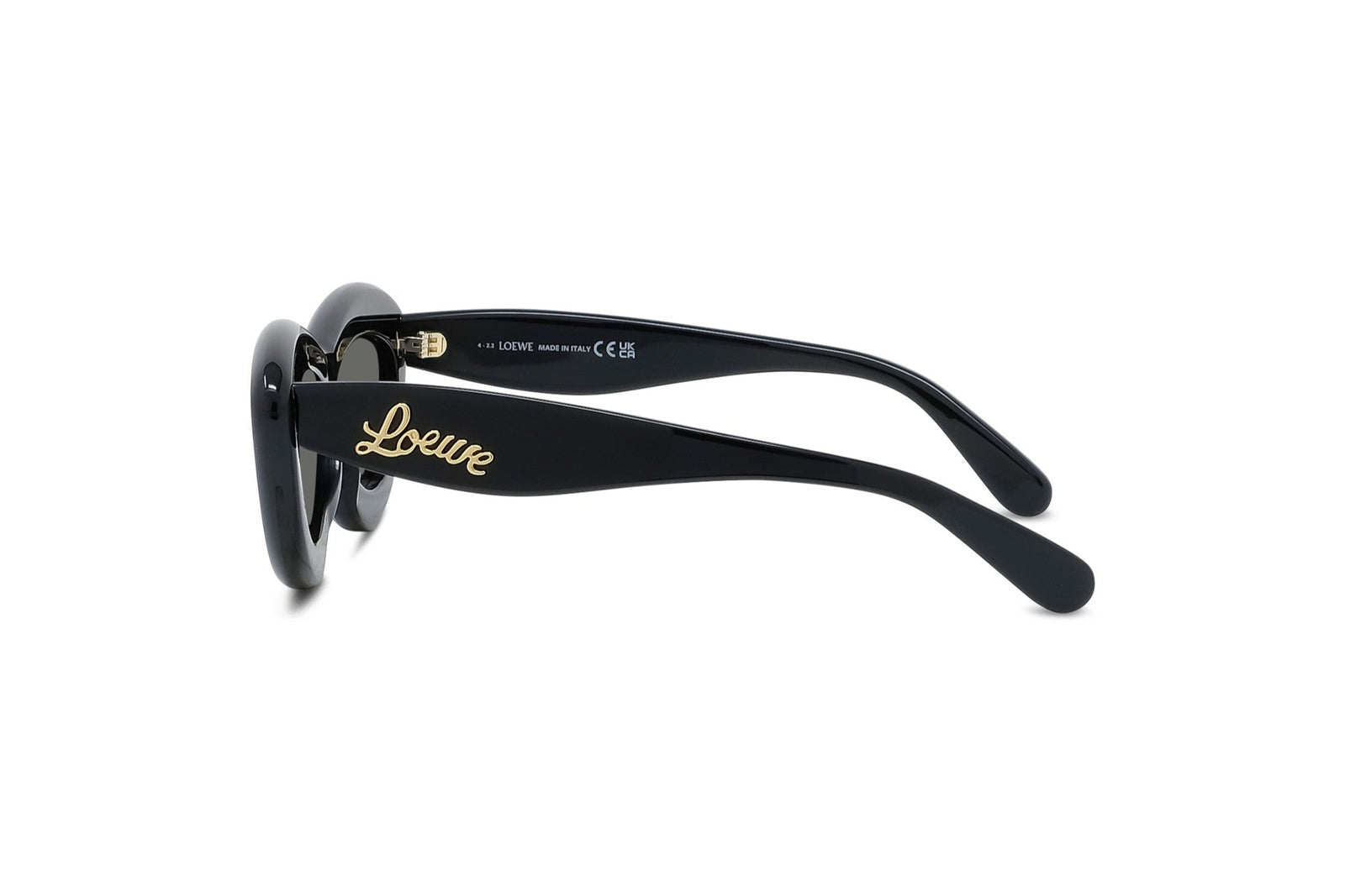 ロエベ ブラック キャットアイ サングラス LW400961 Loewe - Curvy Black Cat Eye Sunglasses – Good See Co.