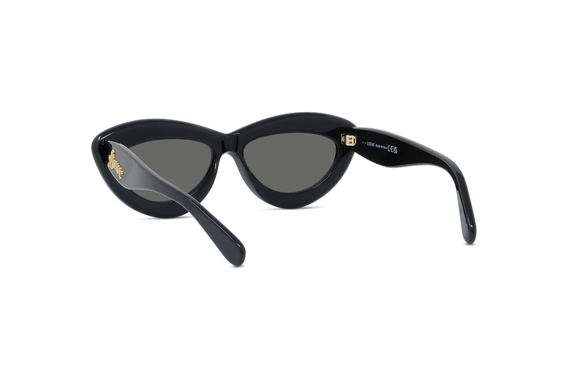 Curvy Black Cat Eye Sunglasses