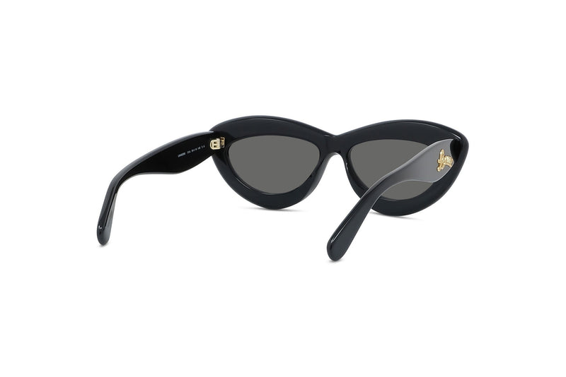 Curvy Black Cat Eye Sunglasses