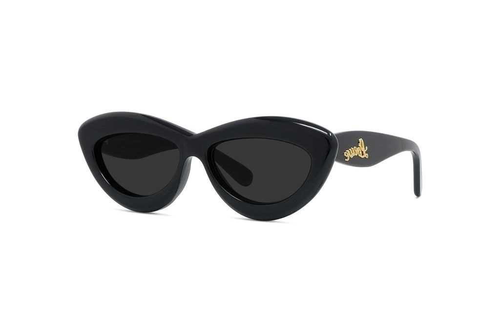 ロエベ ブラック キャットアイ サングラス LW400961 Loewe - Curvy Black Cat Eye Sunglasses – Good See Co.