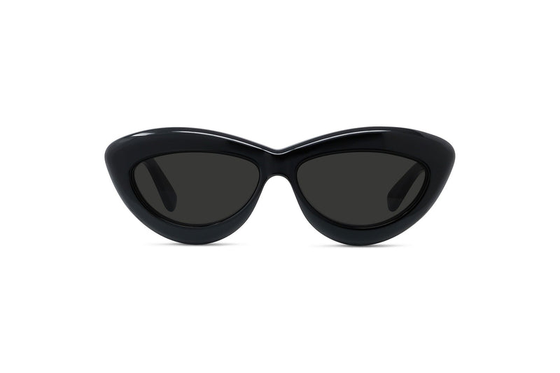 Curvy Black Cat Eye Sunglasses