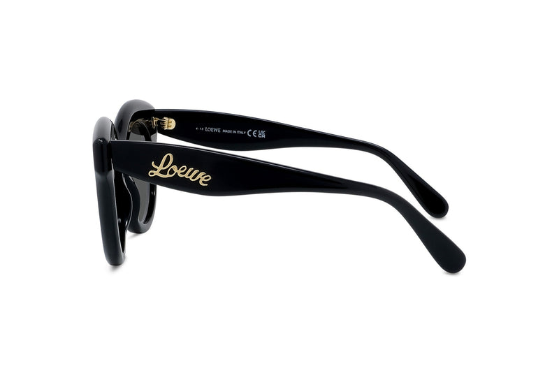 Curvy Black Round Sunglasses