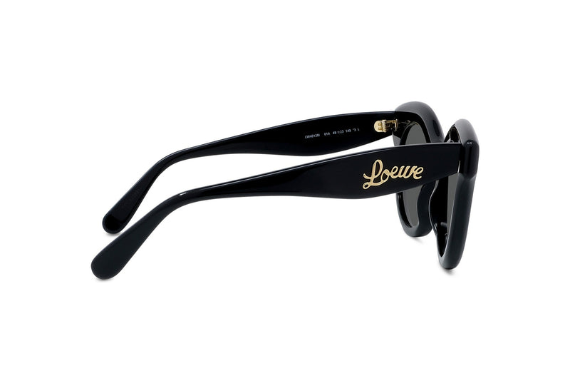 Curvy Black Round Sunglasses