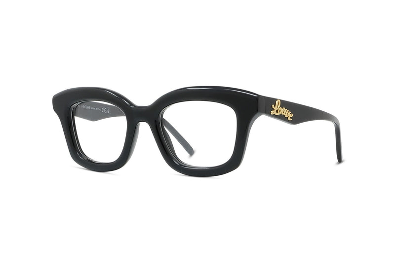 Curvy Black Square Eyeglasses