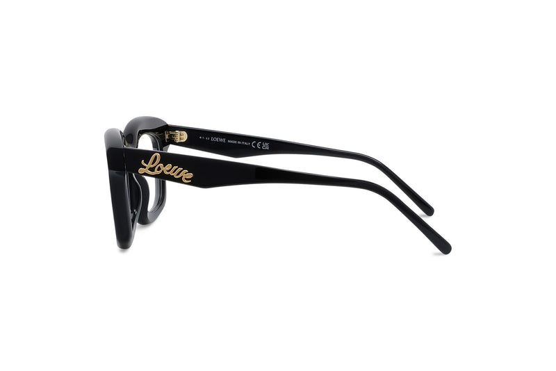 Curvy Black Square Eyeglasses