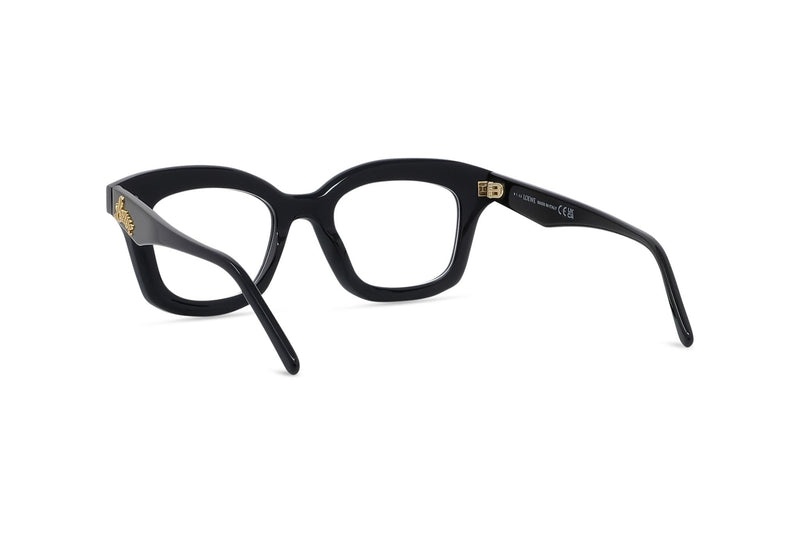 Curvy Black Square Eyeglasses