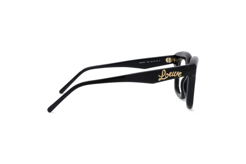 Curvy Black Square Eyeglasses