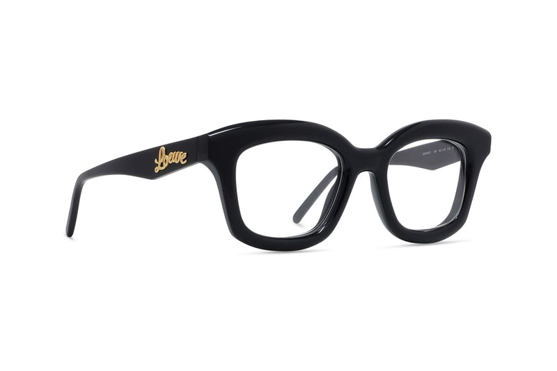 Curvy Black Square Eyeglasses