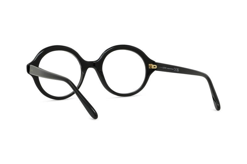 Slim Black Round Eyeglasses
