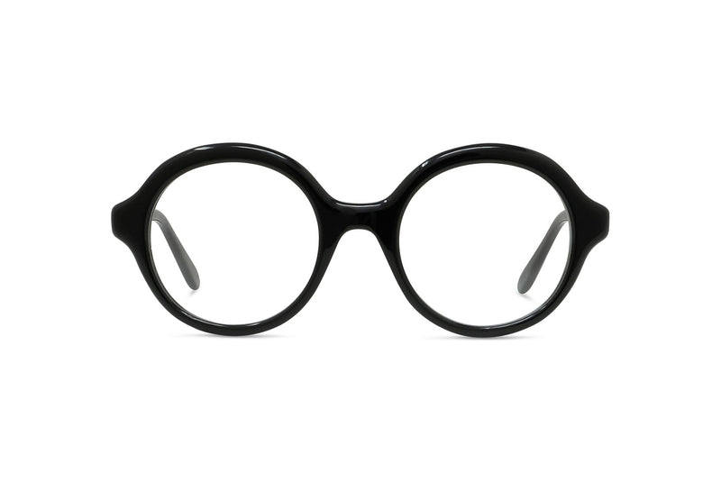 Slim Black Round Eyeglasses